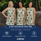 Friends in matching Women's Seaglass Serenade Custom Face Tank Dress — a group gift photo