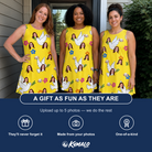Friends in matching Women's Dovebound Daydream Custom Face Tank Dress — a group gift photo