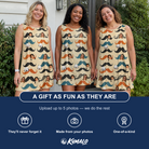 Friends in matching Women's Stache Celebration Custom Face Tank Dress — a group gift photo
