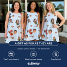 Friends in matching Women's Pitmaster Swagger Custom Face Tank Dress — a group gift photo