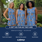 Friends in matching Women's Chrono Chaps Custom Face Tank Dress — a group gift photo