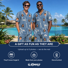 Friends in matching Men's Chrono Chaps Custom Face Shirt & Shorts Set — a group gift photo