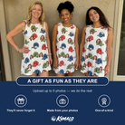 Friends in matching Women's Brim Bonds Custom Face Tank Dress — a group gift photo