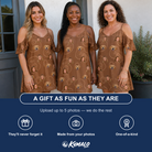 Friends in matching Women's Chord Kinship Custom Face Off-Shoulder Dress — a group gift photo