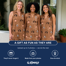 Friends in matching Women's Chord Kinship Custom Face V-Neck Dress — a group gift photo
