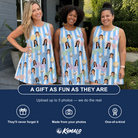 Friends in matching Women's Papa Polarizers Custom Face Tank Dress — a group gift photo