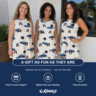Friends in matching Women's Piston Pride Custom Face Tank Dress — a group gift photo