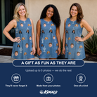 Friends in matching Women's Trophy Toppers Custom Face Tank Dress — a group gift photo