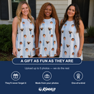 Friends in matching Women's Collar Confetti Custom Face Tank Dress — a group gift photo