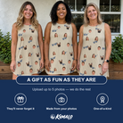 Friends in matching Women's Solar Sire Custom Face Tank Dress — a group gift photo