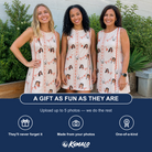 Friends in matching Women's Grand Gathering Custom Face Tank Dress — a group gift photo