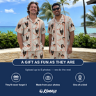 Friends in matching Men's Grand Gathering Custom Face Shirt & Shorts Set — a group gift photo