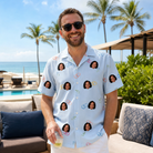 Real-life photo of someone wearing Men's Heart Hitch Custom Face Hawaiian Shirt — custom faces printed all-over