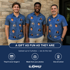 Friends in matching Men's Fondant Foam Custom Face Polo Shirt — a group gift photo