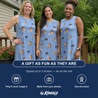 Friends in matching Women's Interlaced Isles Custom Face Tank Dress — a group gift photo