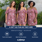 Friends in matching Women's Marrytime Mimosas Custom Face Off-Shoulder Dress — a group gift photo