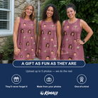 Friends in matching Women's Marrytime Mimosas Custom Face Tank Dress — a group gift photo