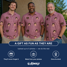 Friends in matching Men's Marrytime Mimosas Custom Face Polo Shirt — a group gift photo