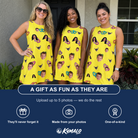 Friends in matching Women's Entwined Escapade Custom Face Tank Dress — a group gift photo