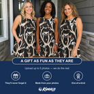 Friends in matching Women's Midnight Moonhoot Custom Face Tank Dress — a group gift photo