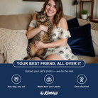 Friends in matching Women's Tangle Terror Custom Cat Face Off-Shoulder Dress — a group gift photo