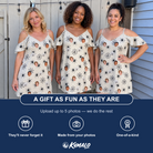 Friends in matching Funny Spiders And Webs Custom Face Off-Shoulder Dress for Women — a group gift photo
