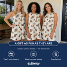 Friends in matching Women's Tangle Terror Custom Face Tank Dress — a group gift photo