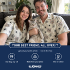 Friends in matching Women's Tangle Terror Custom Cat Face Hawaiian Shirt — a group gift photo