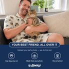 Friends in matching Men's Tangle Terror Custom Cat Face Shirt & Shorts Set — a group gift photo