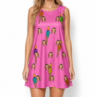 Women's Vintage Volcano Custom Face Tank Dress