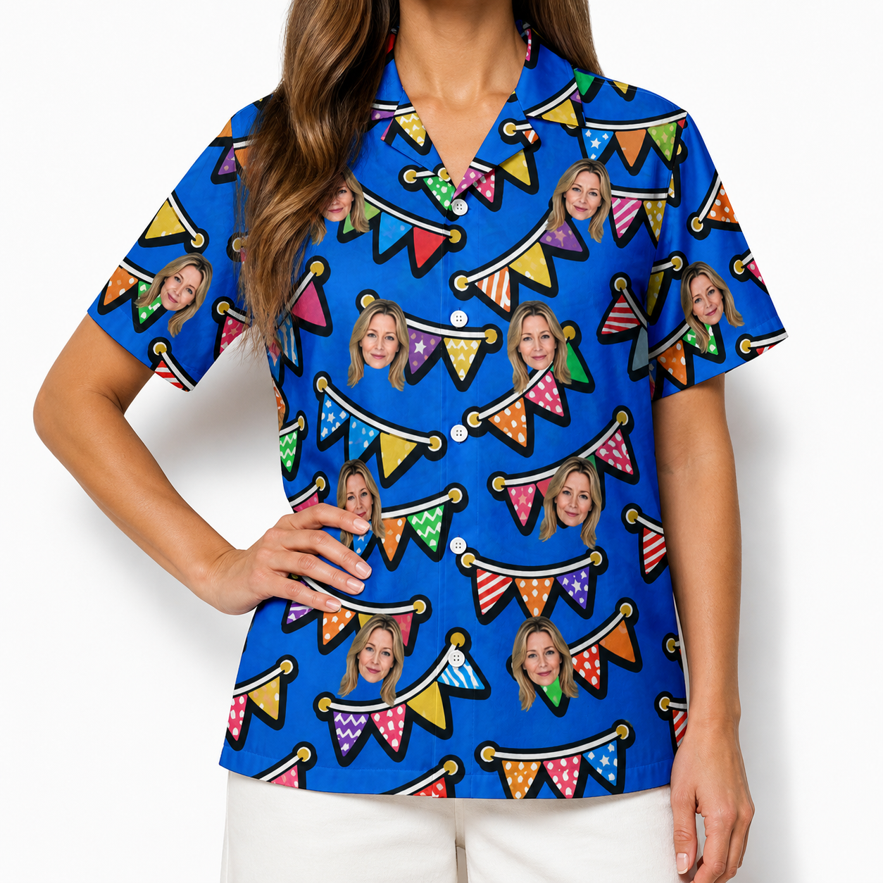 Women's Tipsy Tassels Custom Face Hawaiian Shirt
