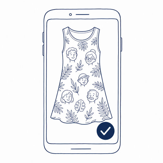 Preview your custom face tank dress before you pay