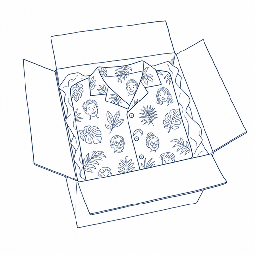 Your made-to-order shirt packed and shipped
