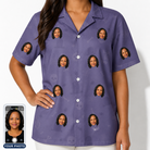 Women's Cemetery Chuckles Custom Face Hawaiian Shirt