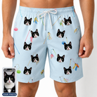 Men's Pounce Patrol Custom Cat Face Beach Shorts