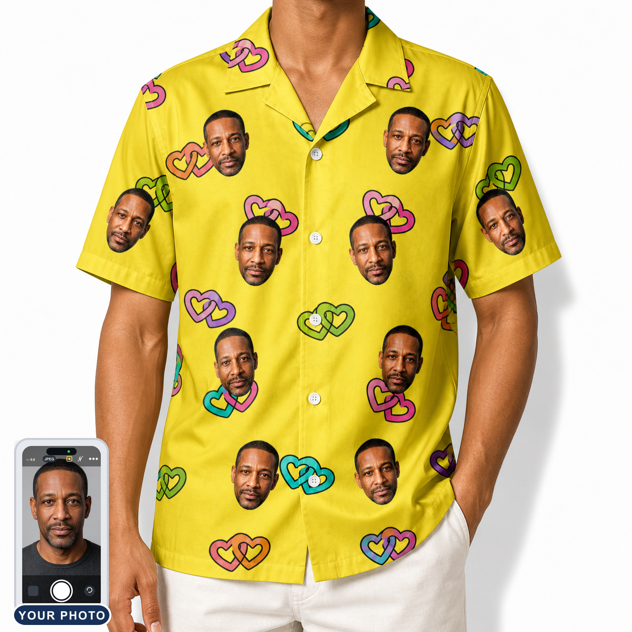 Men's Entwined Escapade Custom Face Hawaiian Shirt