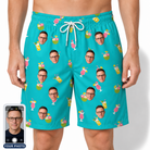 Men's Daiquiri Darlings Custom Face Beach Shorts