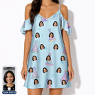 Women's Hat Trickery Custom Face Off-Shoulder Dress