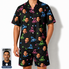 Men's Moonlit Millinery Custom Face Shirt & Shorts Set