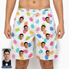 Men's Pinecone Prance Custom Face Beach Shorts