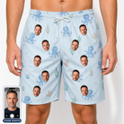 Men's Tentacle Tickle Custom Face Beach Shorts