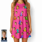 Women's Slab Snickers Custom Face Tank Dress