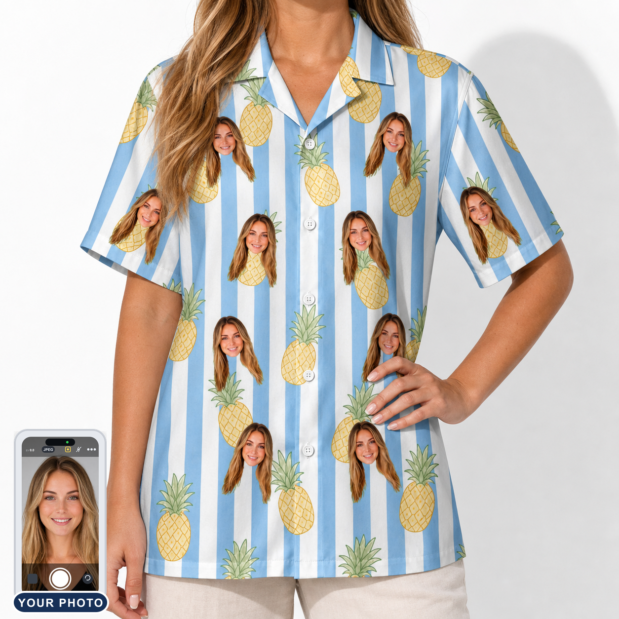 Women's Pina Palooza Custom Face Hawaiian Shirt