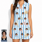 Women's Spinner Spritz Custom Face V-Neck Dress