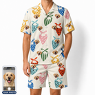 Men's Bandana Banter Custom Dog Face Shirt & Shorts Set