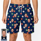 Men's December Dangles Custom Face Beach Shorts