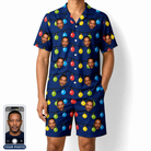 Men's Stringlight Soirée Custom Face Shirt & Shorts Set