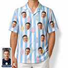 Men's Dazzle Drops Custom Face Hawaiian Shirt