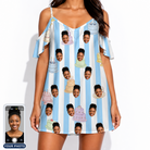 Women's Icing Illusion Custom Face Off-Shoulder Dress
