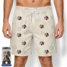 Men's Rally Retrievers Custom Dog Face Beach Shorts